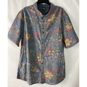 Buffalo David Bitton Mens Shirt Size XXL Slim Fit 100% Cotton Mirage Blue E30